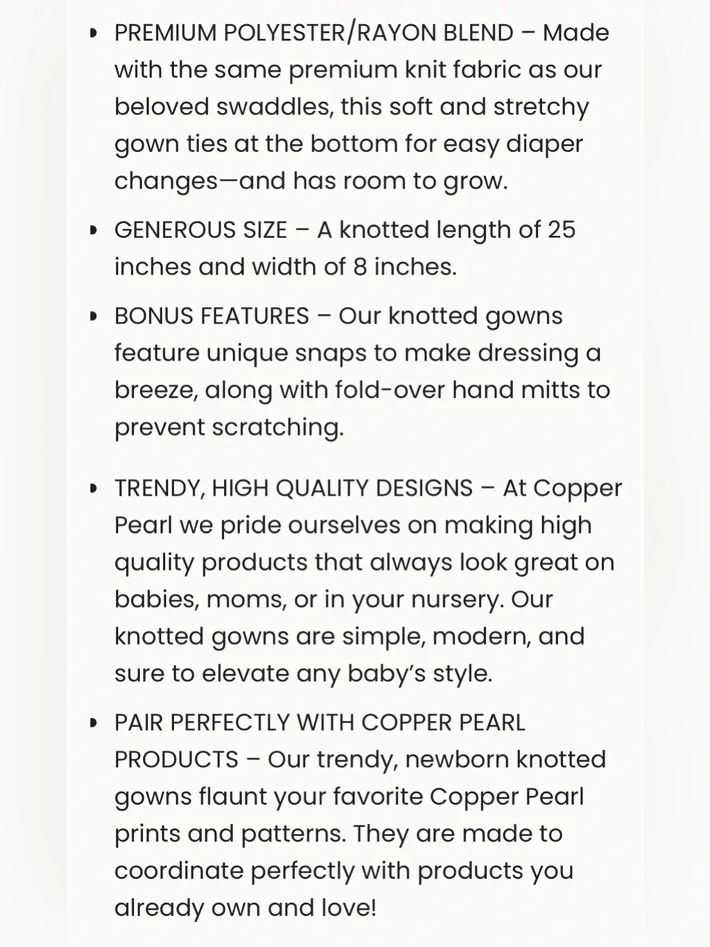Copper Pearl Newborn Knotted Gown Beige & Cream Print